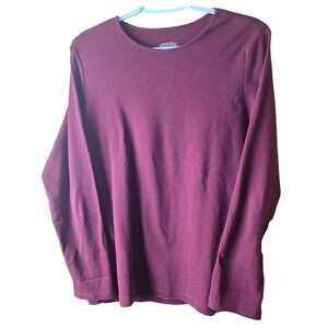 Pendleton Men's XL Tall Burgundy Long Sleeve Cotton Crew Neck Shirt
